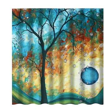 66"x 72" Inch Art Print Tree of Life Waterproof Shower Curtains Bathroom Decorated  (TYPE: B)