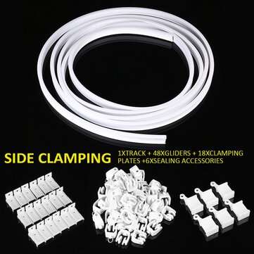 6M Flexible Ceiling Curtain Track Bendable Window Rod Rail Straight Curve Shower (TYPE: 2)