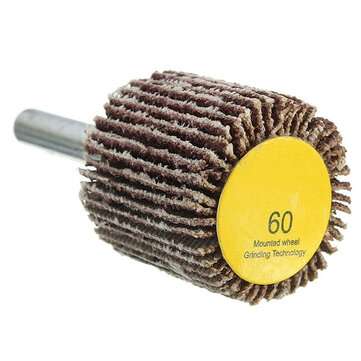 6mm Shank Sandpaper Grinding Wheel 60/80 Grit Dremel Accessory For Rotary Tool (SIZE: 60#)