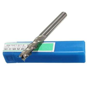 6mm x 6mm 3 Flute HSS  Aluminium End Mill Cutter Extended CNC Bit Milling Cutter