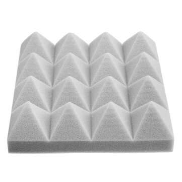 6Pcs 25x25x8cm Sound-absorbing Cotton Soundproof Cotton Foam Wall Muffler Spong (COLOR: GRAY)