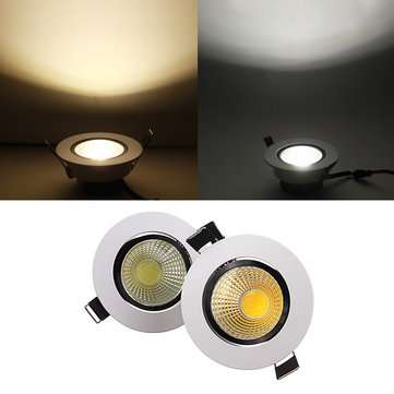 6W Dimmable COB LED Recessed Ceiling Light Fixture Down Light 220V (COLOR.: COOLWHITE)