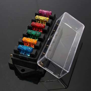 6Way Blade Fuse Box Block Holder ATO ATC Circuit Standard for 12V 24V Car Marine