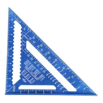 7/12inch Triangular Measuring Ruler Aluminum Alloy Triangle Angle Protractor (SIZE: 7INCH)