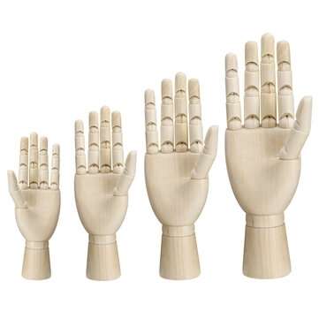 7/8/10/12 Inch Wooden Hand Body Artist Medical Model Flexible Jointed Wood Sculptur... (SIZE: 8INCH)