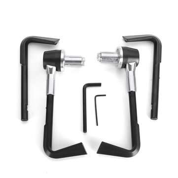 7/8inch 22mm Brake Clutch Lever Protector Hand Guards Motorcycle Handguard Black ... (COLOR: SILVER)