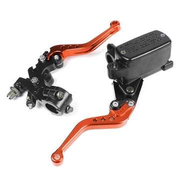 7/8inch 22mm Motorcycle Hydraulic Brake Clutch Lever Handlebar Master Cylinde... (COLOR.: ORANGERED)