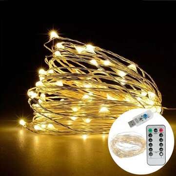 7M IP65 8 Modes USB 50LED Fairy String Light for Out... (COLOR.: WARMWHITE | WIRE COLOR: COPPERWIRE)