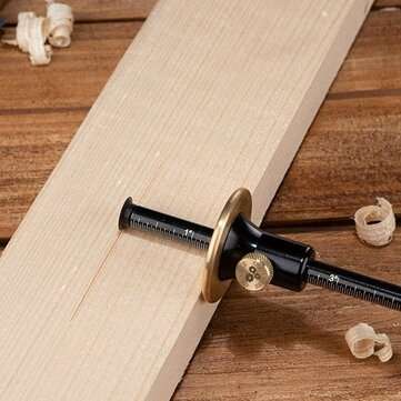 8 inch/203mm Stainless Steel and Brass Wheel Marking Gauge with Imperial and Metric Scale Woodworkin
