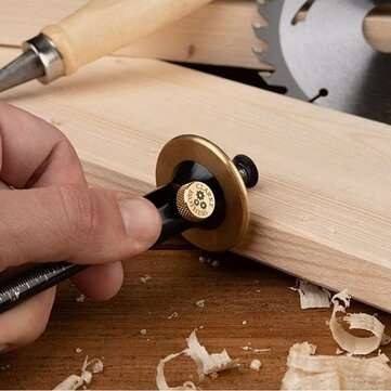 8 inch/203mm Stainless Steel and Brass Wheel Marking Gauge with Imperial and Metric Scale Woodworkin