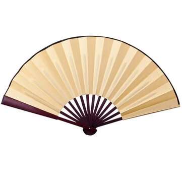 8"/10" Silk White Chinese Folding Fan Hand Wave Fan Wooden Bamboo ... (INCH: 10INCH | COLOR: YELLOW)