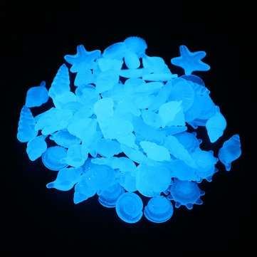 80Pcs Luminous Artificial Stone Aquarium Fish Tank Decorations Accessories Marine Anim... (SIZE: #3)