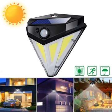 84LED COB Solar Light PIR Motion Wall Light Home Garden Outdoor Lamp