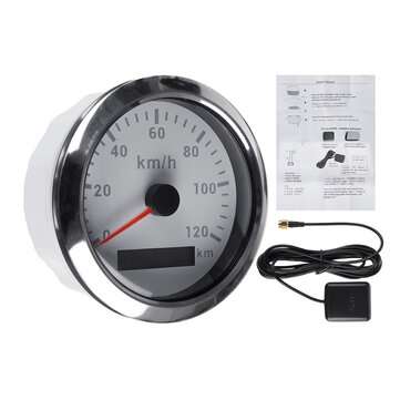 85mm 9-32V 120/200 KM/H GPS Speedometer Gauge with Red Backlight With GPS Antenna For ... (TYPE: #2)