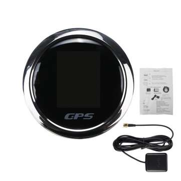 85mm 9-32V TFT Screen GPS Speedometer Odometer Marine Boat Yacht Trip COG with GPS... (COLOR: BLACK)