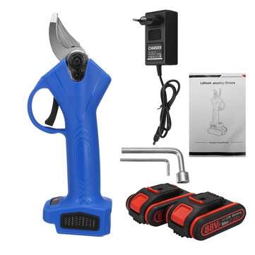 88V Cordless Electric Pruning Shears Secateur Branch Cutter Scissor W/ 1/... (BATTERY: TWOBATTERIES)