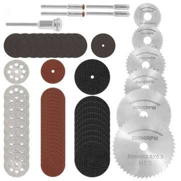 88Pcs Mini Circular Saw Blade Set Resin Wheels Diamond Cutting Discs Rotary Tool Accessories for Woo