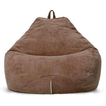 85x105CM Lazy Bean Bag Cover Seat Chair Indoor Corduroy Home (COLOR.: BROWN)