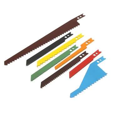 8pcs Jigsaw Blades Sabre Scroll Assortment Set Wood Metal Steel Drywall Blades