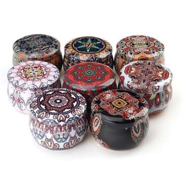 8PCS Candle Tin Jars DIY Candle Making Kit Holder Storage Case For Dry Storage Spices Camping Party