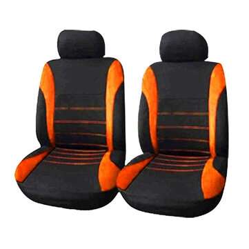 9 Pcs/Set Universal Car Seat Covers Cushion Headrest Cover Protective Front&Rear... (COLOR.: ORANGE)