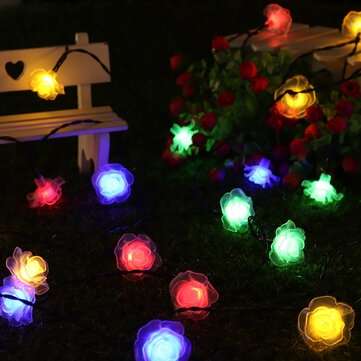 9.5M 50LED Solar String Lights Waterproof Christmas Party Garden Ho... (LIGHT COLOR: COLOURFULLIGHT)