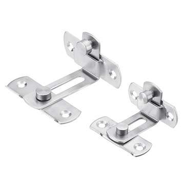 90 Degree Buckle Bolt Barn Door Lock Latch Hasp Sliding Door Buckle for Toilet Door... (INCH: 4INCH)