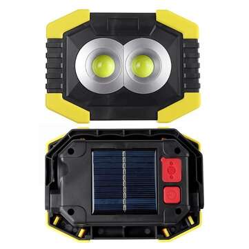 900000LM LED Floodlight USB/Solar Charging Rechargeable Work Lamp Out... (TYPE: 917ASOLARTYPEYELLOW)