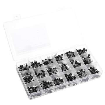 900Pcs 18Value NPN/PNP Transistor Set 2N2222 2N3904 2N3906 2N5401 2N5551 A1015 A733 C1815 C945 SS805