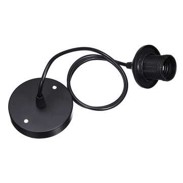 90CM E27 Pendant Light Socket Bulb Adapter Ceiling Lamp Holder for Hotel Restaura... (COLOR.: BLACK)