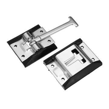 90mm Pole Metal RV Camper Horse Work Enclosed Trailer Door Stop Holder Latch Kit