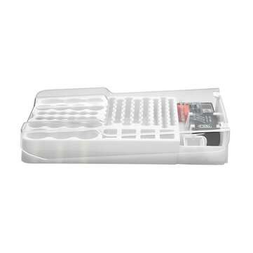 93 Grid Battery Capacity Tester Storage Box Transparent Measuring Organizer Case