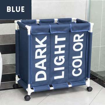 94L Storage Baskets Sundries Multi-compartment Laundry Roller Basket Organizer (COLOR.: BLUE)
