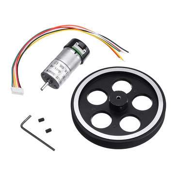 95mm/65mm Aluminum Alloy Frame Wheel + 12v DC Motor with Cable DIY Kit for Smart C... (SIZE 3: 65MM)