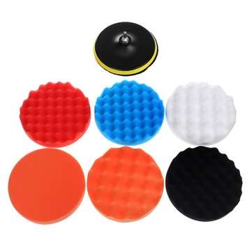 9pcs 6 Inch 7 Inch Sponge Buffing Polishing Pad Buffer Kit for Electric Auto Polishers (SIZE: 7INCH)