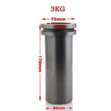 99.9% High Purity Graphite Casting Melting Crucible 1/2/3KG (WEIGHT: 3KG)