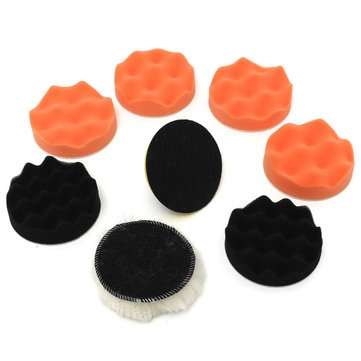 9pcs 4 Inch 100mm Polishing Buffing Pad Kit for Car Polisher