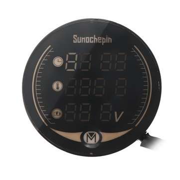 9V 12V-24V 3 IN 1 LED Time Temperature Voltage Motorcycle Car Meter Display Table Night Vision