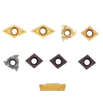 9Pcs Carbide Inserts for Lathe Boring Bar Turning Tool Holder