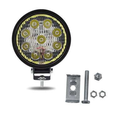 9V-85V 27W LED Work Light Waterproof Headlight White/ White Blue Light Round Fog Lamp C... (TYPE: 1)
