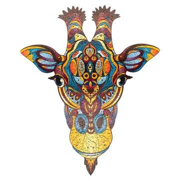 A3/A4/A5 3D Wooden Cute Deer Shape Jigsaw Puzzle DIY Each Animal Shaped Crafts Toy Ant... (SIZE: A4)