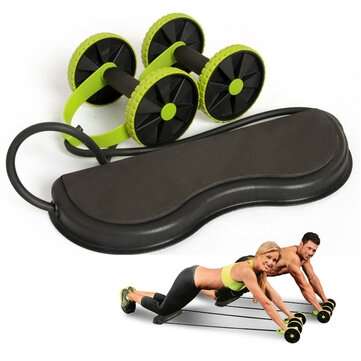 Abdominal Wheel Home Abdominal Muscle Wheel Fitness Wheel Roller Mute Pull Rope Multifu... (TYPE: A)