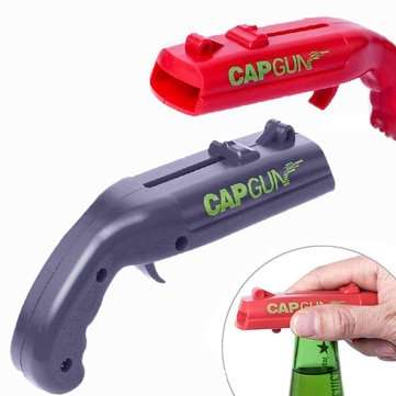 ABS Creative Cap Launcher Shooter Bottle Opener Magnetic Drink Opener for Home Par... (COLOR1: GREY)