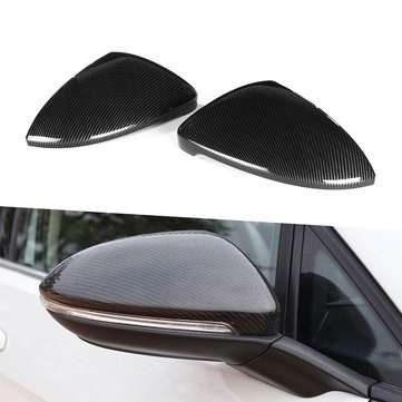 ABS Carbon Fiber Color Replacement Rear View Car Side Mirror Cover Caps Fit For VW Golf MK7 MK7.5 GT