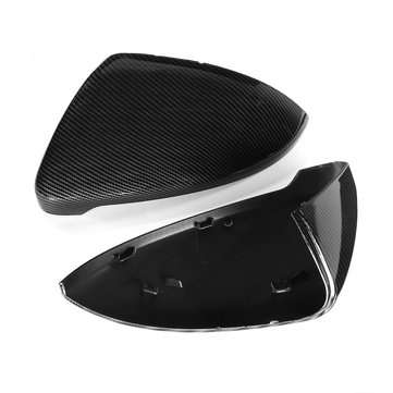 ABS Carbon Fiber Color Replacement Rear View Car Side Mirror Cover Caps Fit For VW Golf MK7 MK7.5 GT
