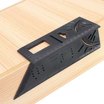 ABS Plastic Woodworking 0-170mm T Ruler 45 90 Degree Angle Ruler Multifunctional ... (COLOR.: BLACK)