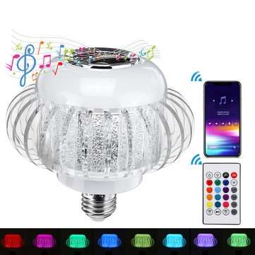 AC110-220V 6W Wireless Music E27 bluetooth LED Bulb Lamp 5050 RGB Color Stereo Audio Speaker