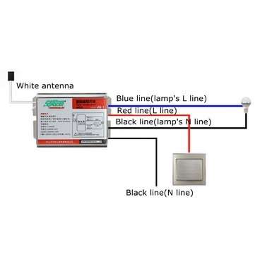 AC180-245V JG-2S One Channel 433Mhz Wireless Remote Control Light Switch for Incandescent Lamp LED L