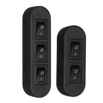 AC250V 6A Double Triple Button Control Rocker Shape Light Switch for Bedside... (TYPE: DOUBLEBUTTON)