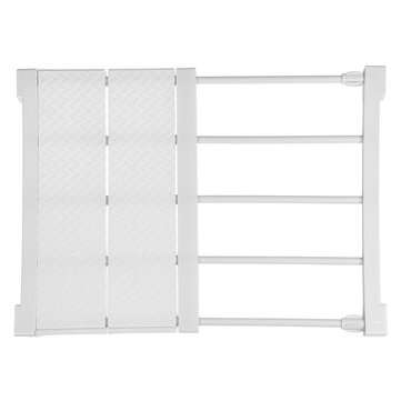 Adjustable Wardrobe Closet Organizer Storage Shelf Rack Wall Mounted ... (SIZE 3: L | COLOR1: WHITE)